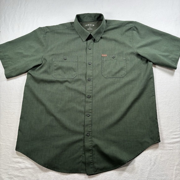 Orvis Other - Orvis Classic Collection Mens Green Short Sleeve Button Up Shirt XL Polyester